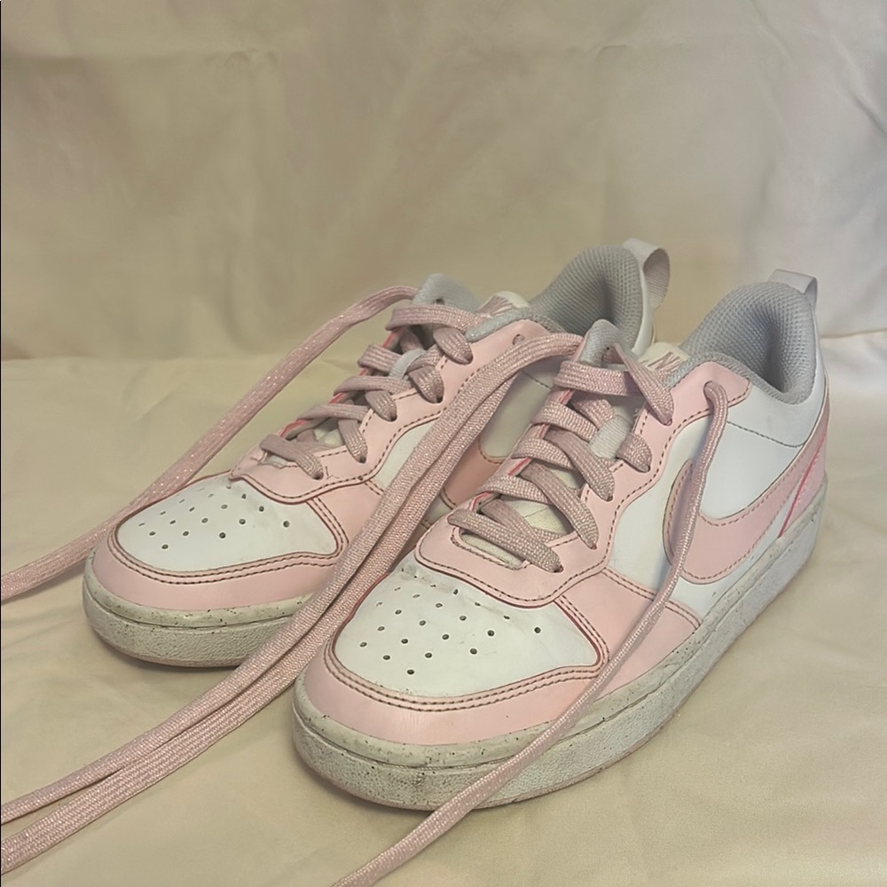 Women's Nike Pink and White Sneakers